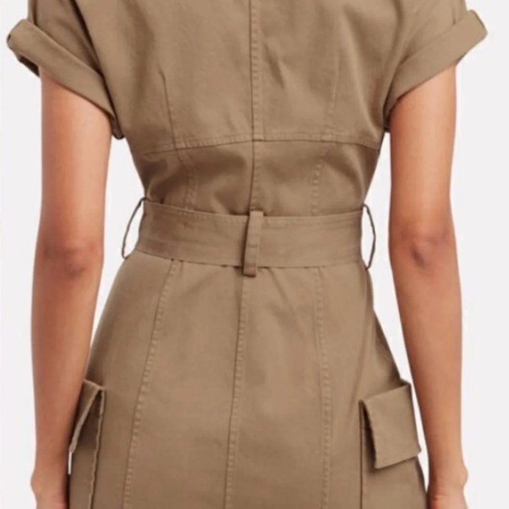 A.L.C. Bellamy twill belted dress, L - Picture 2 of 5
